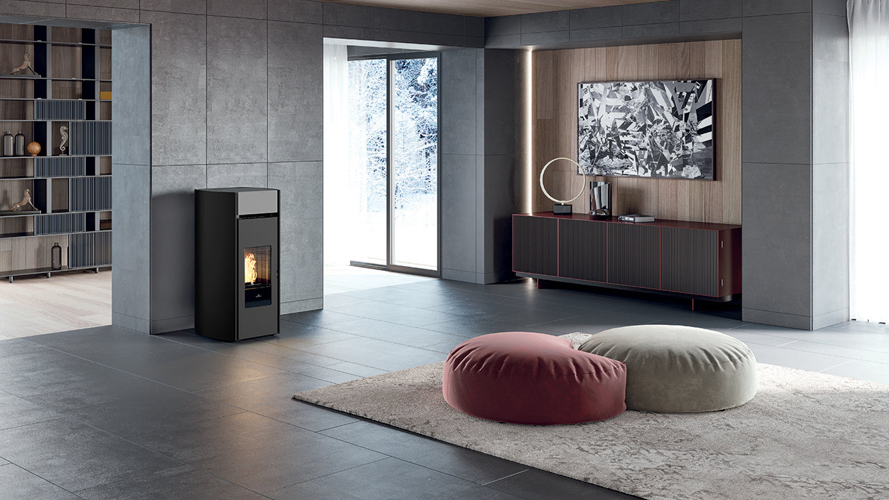 Stufa a Pellet Canalizzabile EdilKamin Modello Myrna Plus Da 12,3 Kw - Vari Colori