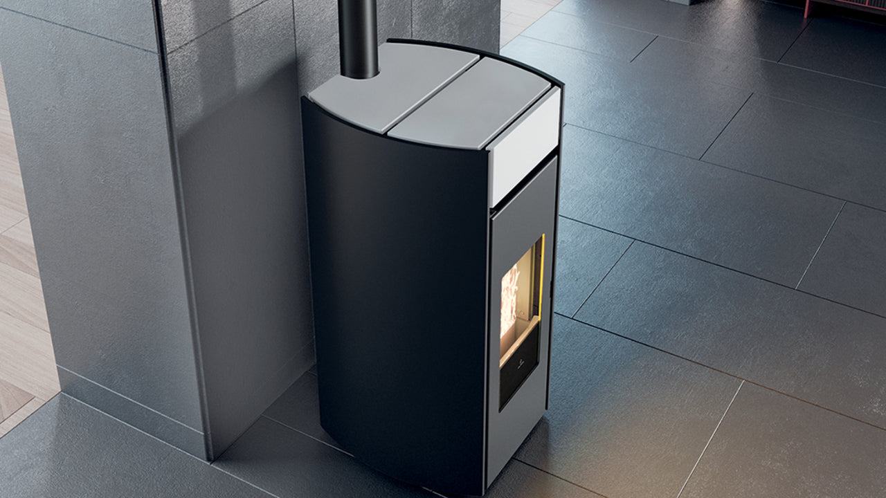 Stufa a Pellet Canalizzabile EdilKamin Modello Myrna Q Plus Da 12,3 Kw - Vari Colori