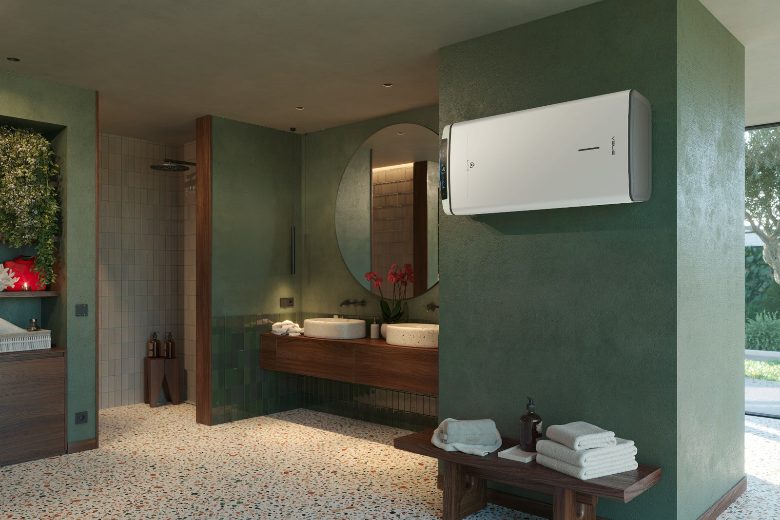 Scaldabagno Elettrico Ariston Velis Pro Dry Wi-Fi 50 Litri Doppio Serbatoio Cod. 3100908 - Wi-Fi Integrato